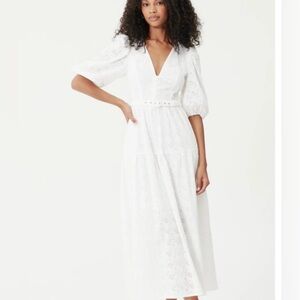 NICHOLAS Celie Dress White Eyelet
